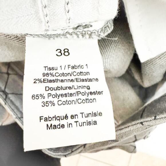 Sonia Rykiel Gray Chain Link Patterned Slim Leg Denim Jeans Size 38 - Picture 7 of 9